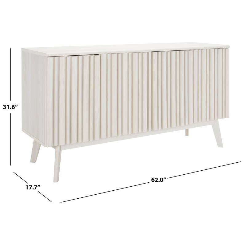 SAFAVIEH Home Helena 62-inch 4 Door 4 Shelf Media Stand. - 62Wx18Dx32H