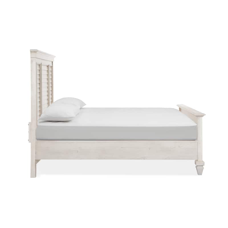 Magnussen Home Newport Alabaster Cal. King Shutter Panel Bed