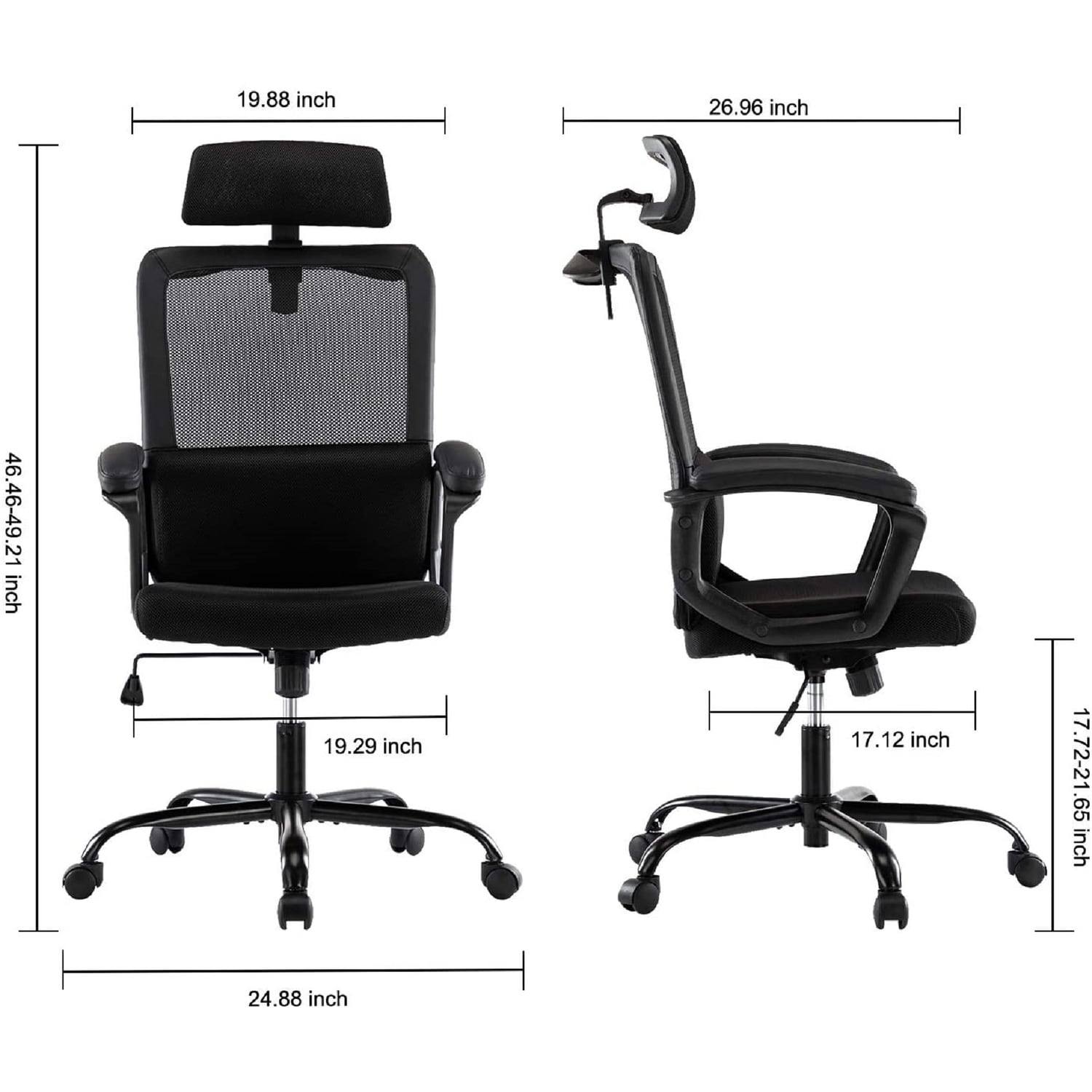 SMUGDESK High Back Ergonomic Mesh Desk Office Chair with Padding