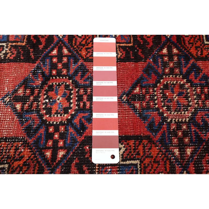 ECARPETGALLERY Hand-knotted Antalya Vintage Red Wool Rug - 3'11 x 7'9