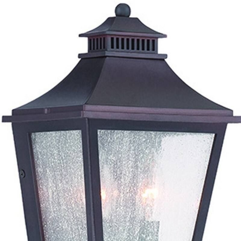 Glass LED Wall Two Light Flush Wall Mount with Steel Accents - 5.5” x 7.5” x 12” (D x W x H)