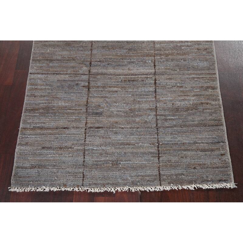 Geometric Checkered Gabbeh Kashkoli Area Rug Hand-knotted Wool Carpet - 2'11" x 4'6"