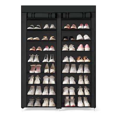 10-Tier Vertical Non-Woven Fabric Shoe Storage Rack with Iron Frame for Home Entryway - 45.25”W x 11.81”D x 62.99”H