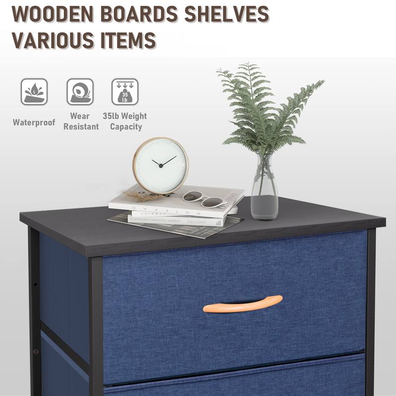 VredHom 5 Drawers Vertical Dresser Storage Tower