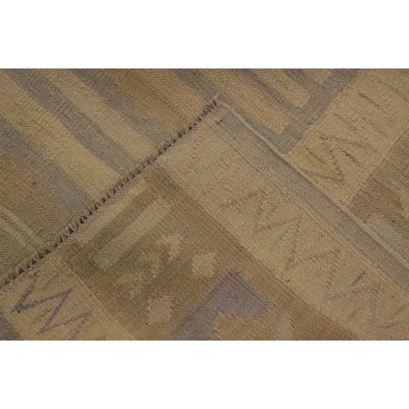 Hand Woven Oriental 100% Wool Carpet Southwestern Tribal Yellow & Gold Kilim Area Rug - 8' 11'' X 5' 10''