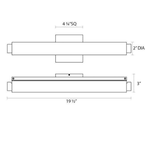 Tubo Slim Satin Nickel Drum Trim LED Vanity
