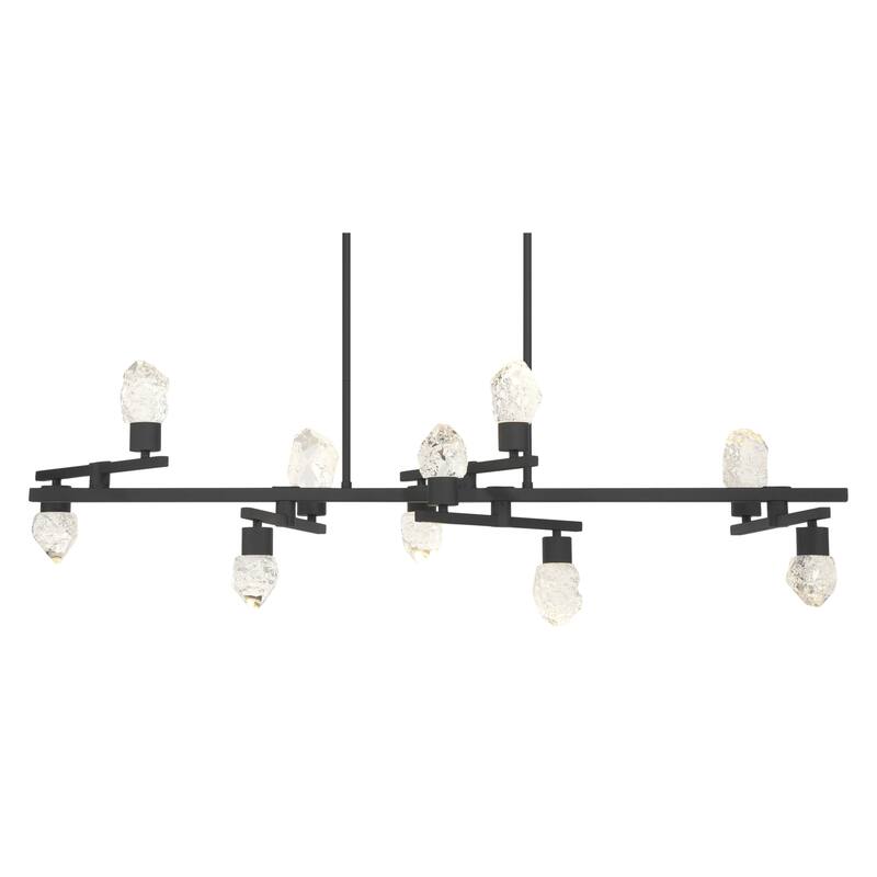 Kovacs P1538-L Kosmyc 8 Light 50" Wide LED Linear Chandelier - Sand Black