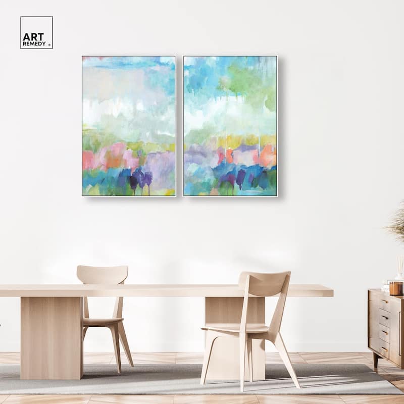 Harmonic Greens Canvas Set of 2 by Art Remedy