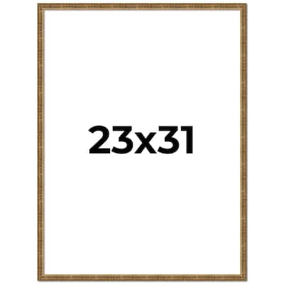 23x31 Frame Gold Kingsley Distressed Solid Wood Picture Frame Width