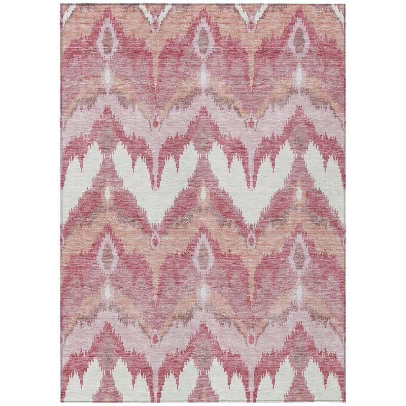 HomeRoots Ikat Transitional Rectangle Outdoor Rug