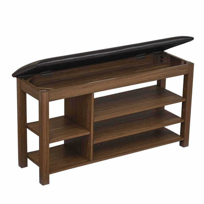 Height-Adjustable Long Shoe-Changing Bench