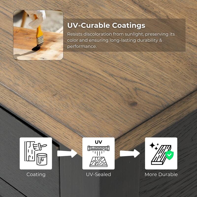 Furniture of America Lucan 3-Piece Farmhouse Black Chest and 2 Nightstand Bedroom Set