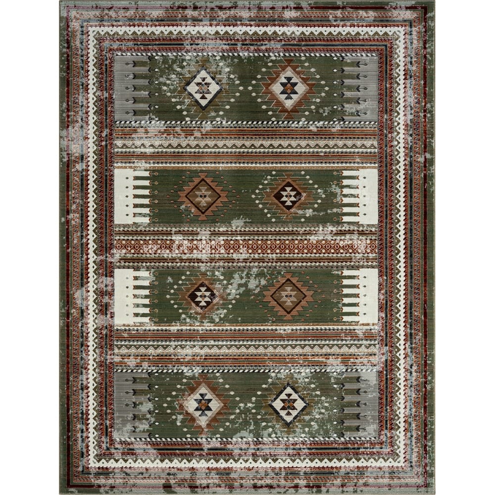 Petra Southwestern Power-Loom Area Rug