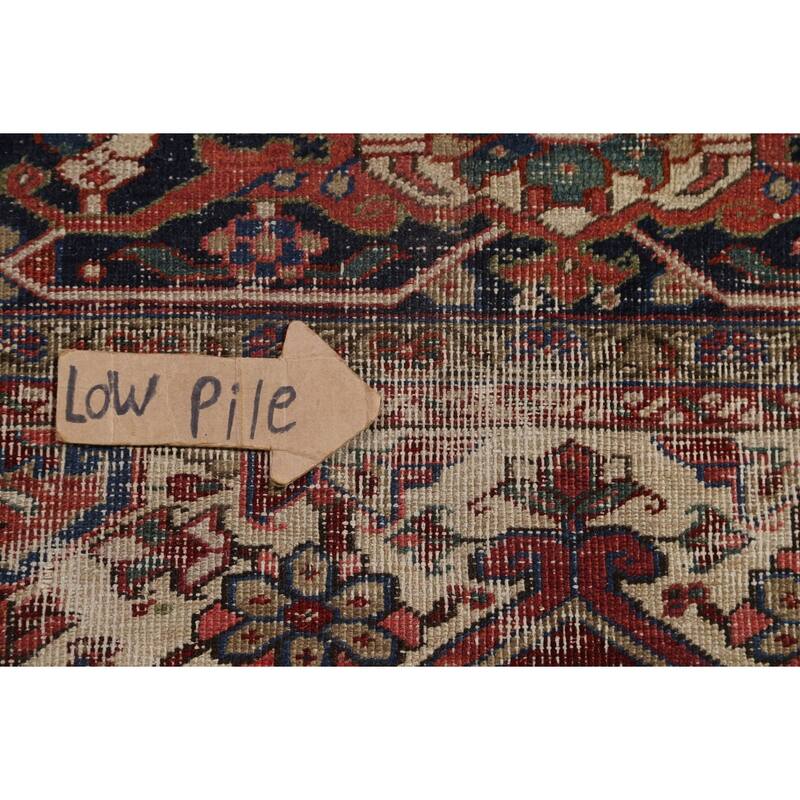 Antique Vegetable Dye Heriz Serapi Persian Wool Area Rug Hand-knotted - 11'7" x 15'10"