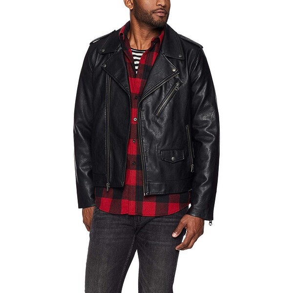 Levi's men's faux sales leather motorcycle jacket