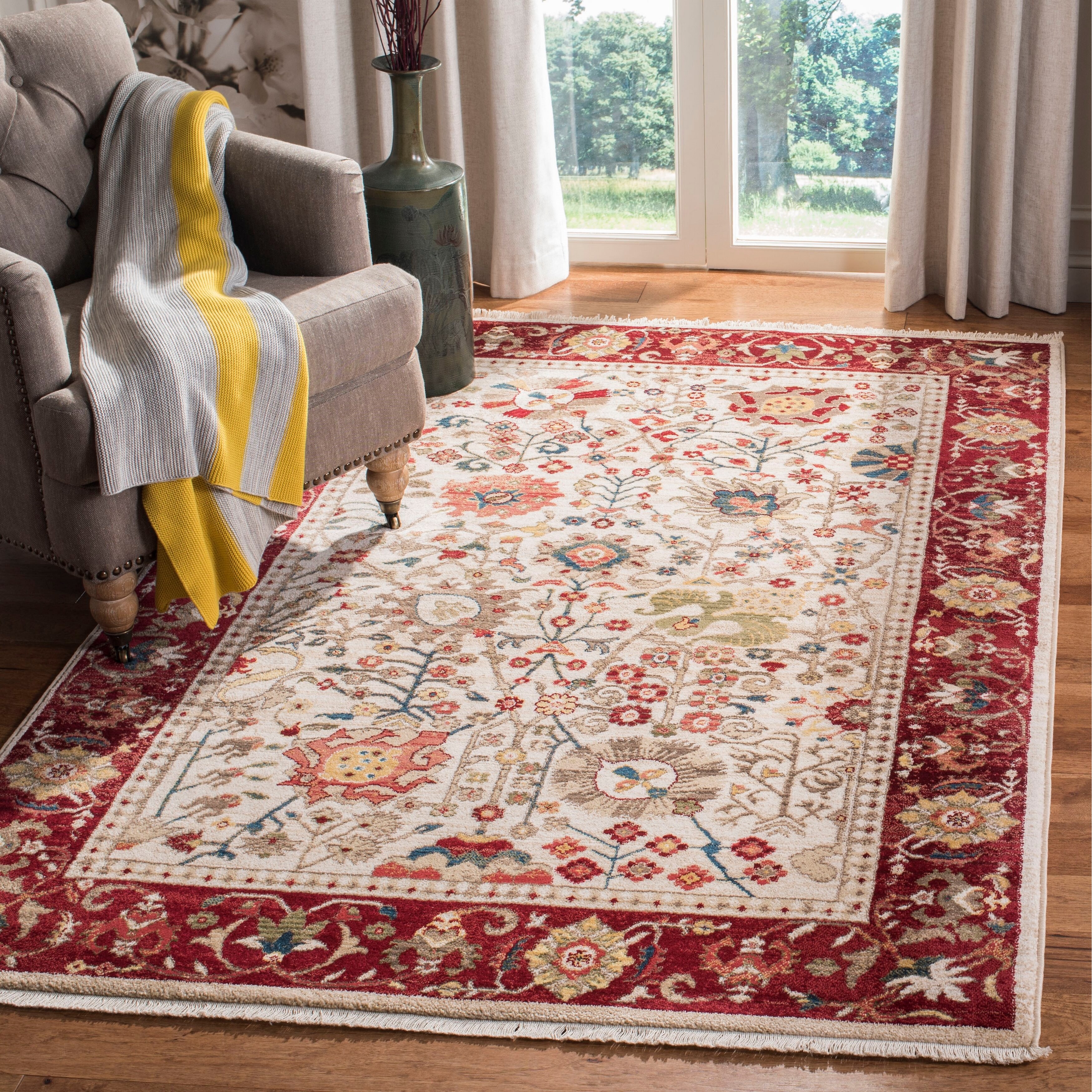 Safavieh Kashan Yahavit Oriental Rug With Fringe On Sale Overstock 17335222