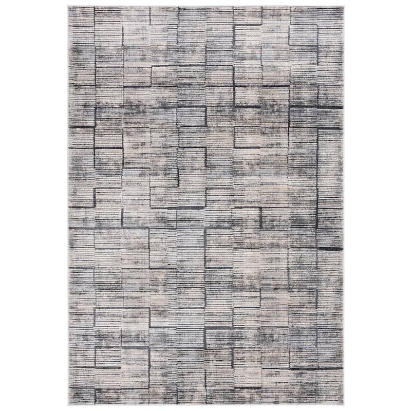 SAFAVIEH Whisper Mayme Modern Abstract Rug - 8' x 10' - Grey/Light Beige