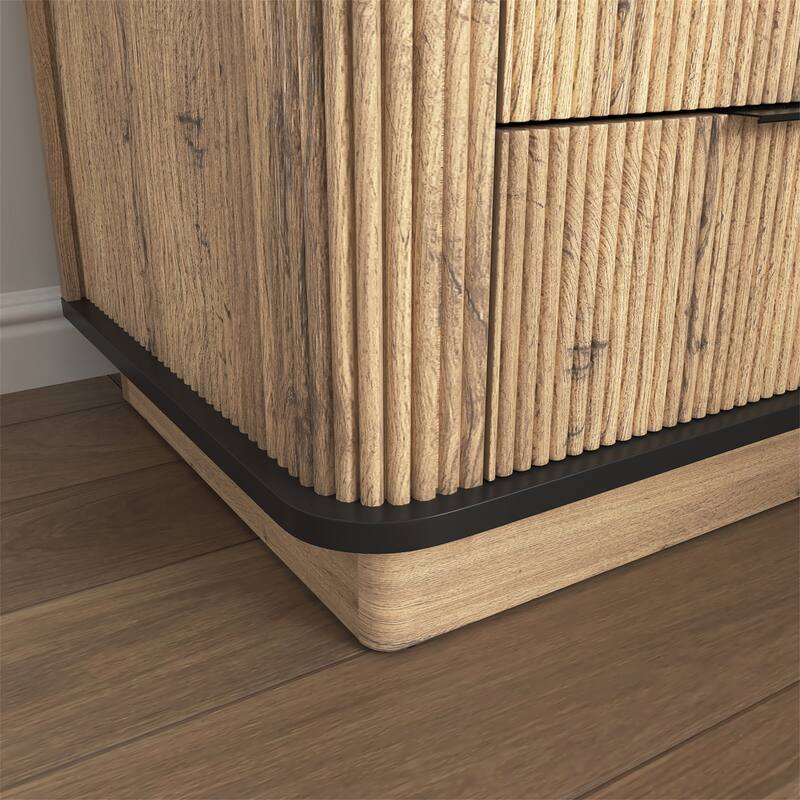 Multi-Functional MDF Nightstand with Three Drawers, Bedside Table