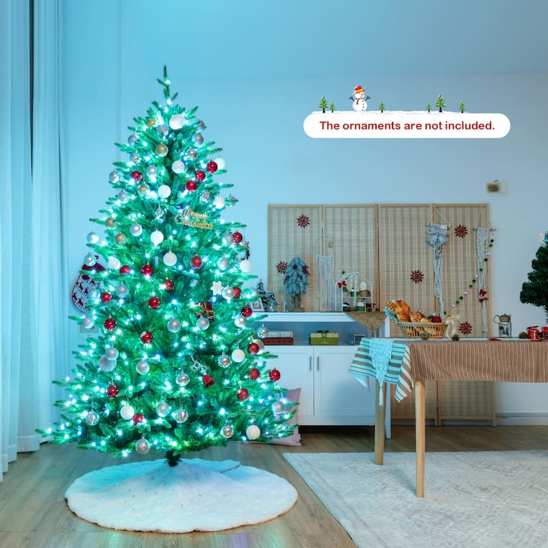 Gymax 6/7/8 FT Pre-lit Artificial Christmas Tree w/ APP Control & 15