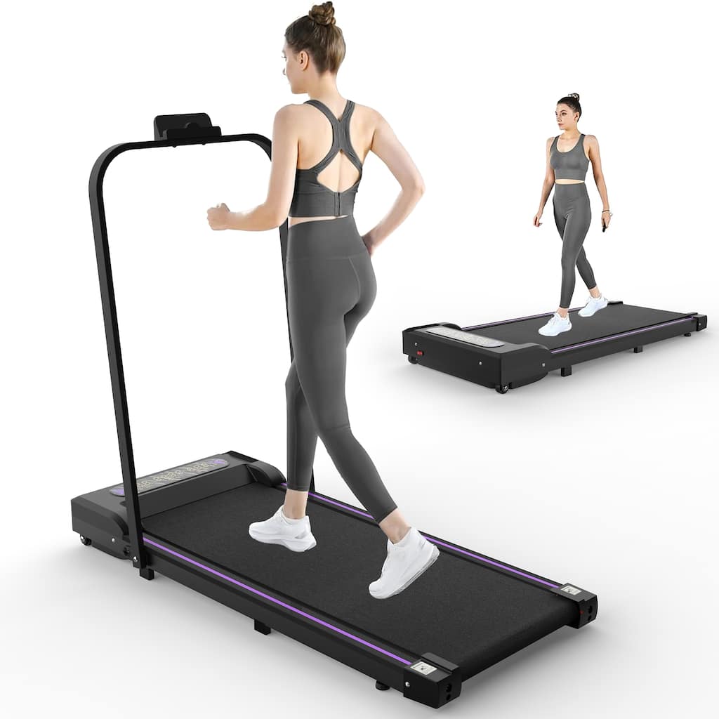 Under Desk Treadmill,Walking Pad, 2 in 1 Portable Treadmill with Handle Remote Control LED Display, Walking Jogging Machine