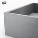preview thumbnail 8 of 11, VIGO Alhambra 15"L x 15"W x 5"H Concreto Stone Square Bathroom Vessel Sink