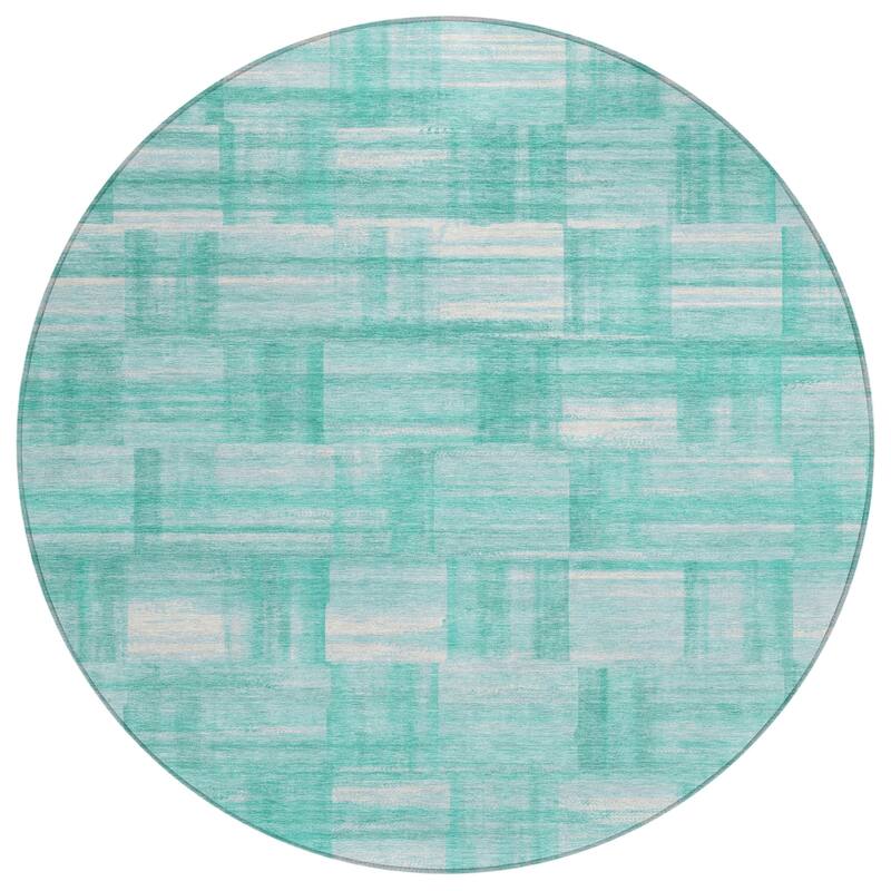 Machine Washable Indoor/ Outdoor Solid Hatches Chantille Rug