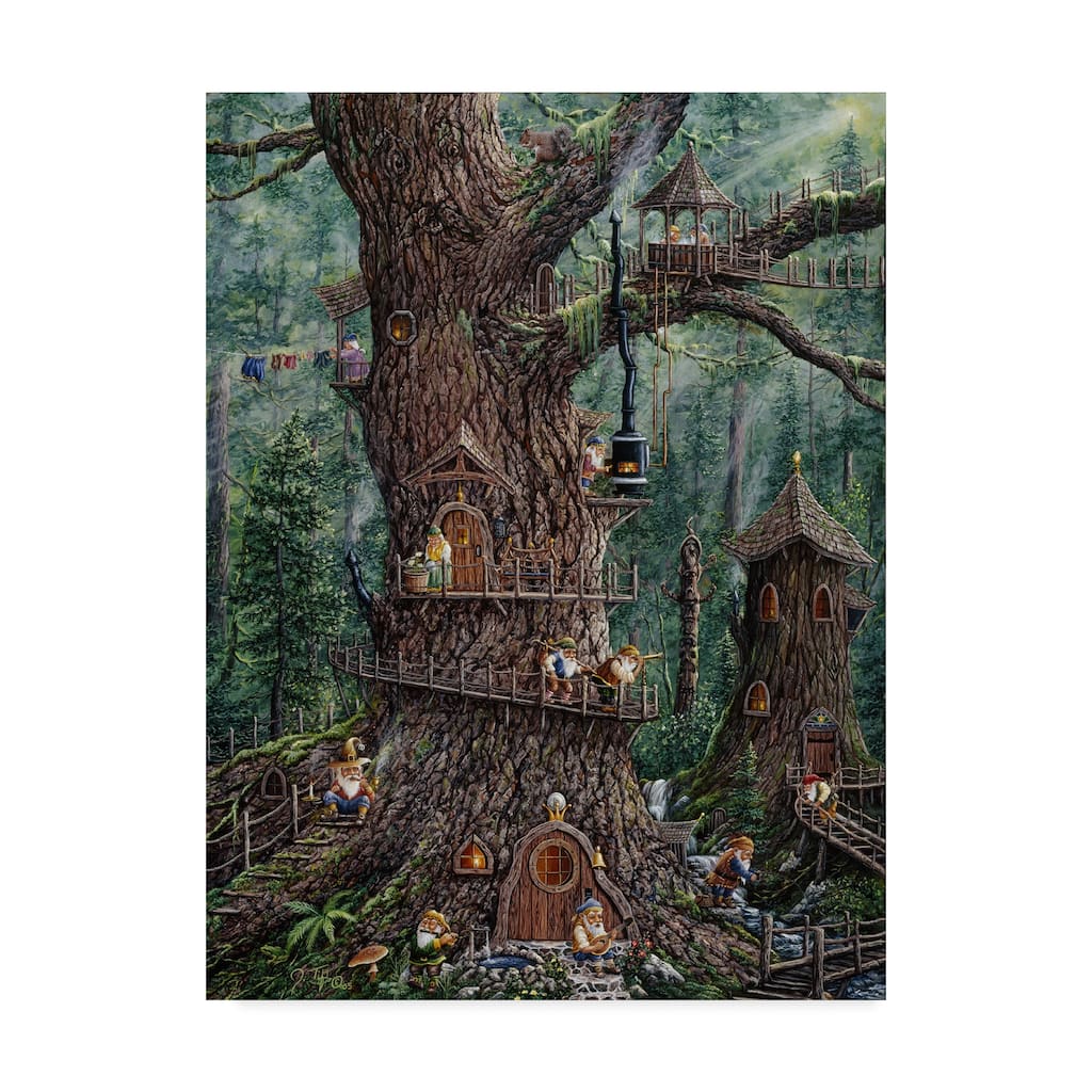 Jeff Tift 'Gnomes Sweet Home' Canvas Art