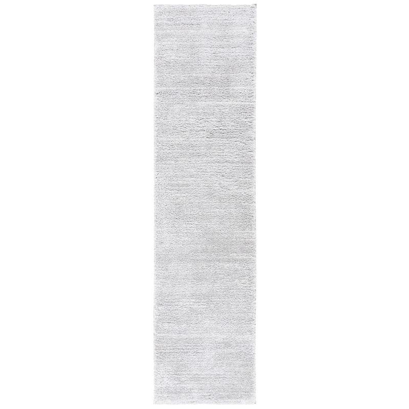 SAFAVIEH Jasmine Renae Glam 1.6-inch Shag Rug - 2' x 8' Runner - Light Grey/Ivory