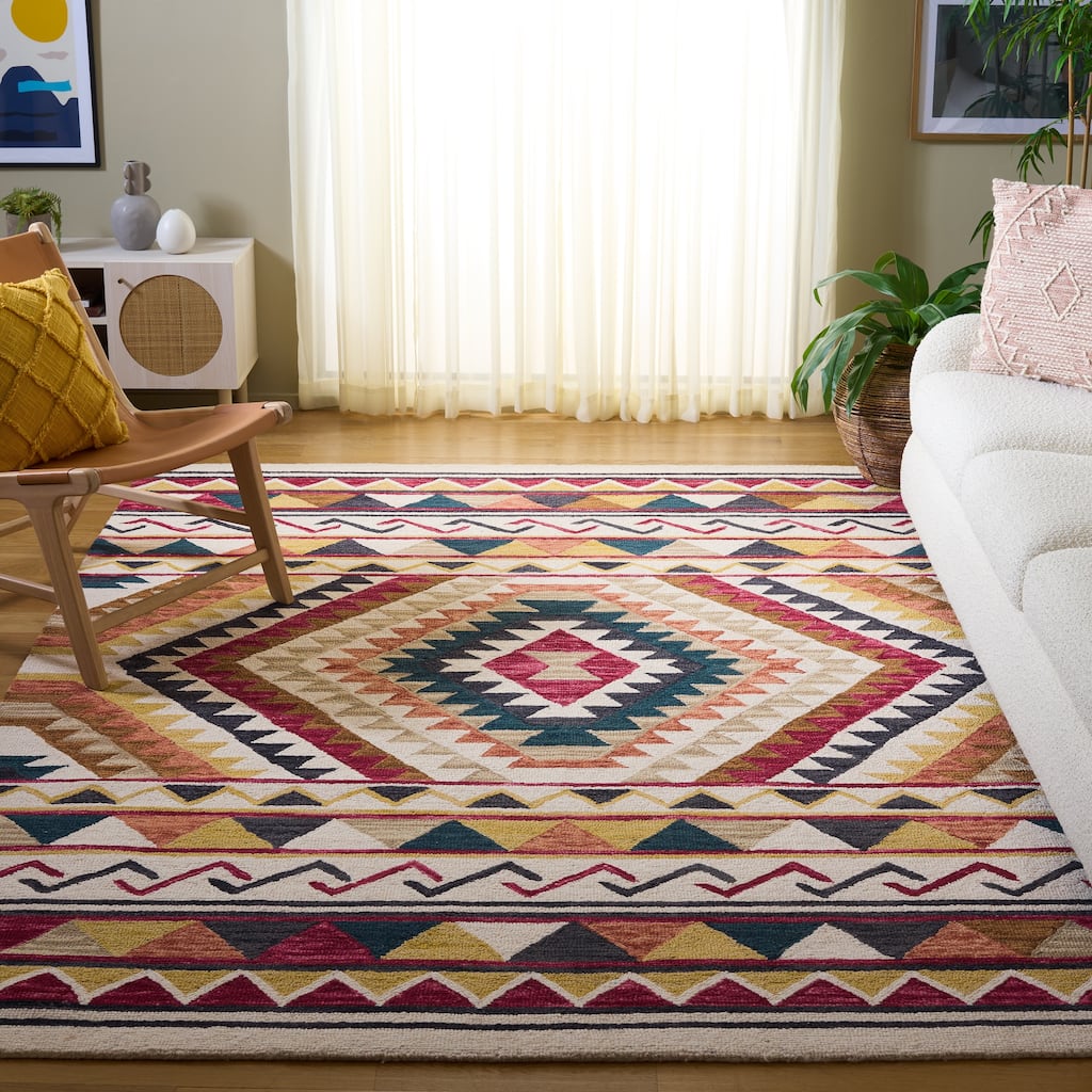 SAFAVIEH Handmade Aspen Despoina Bohemian & Eclectic Tribal Wool
