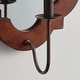 preview thumbnail 12 of 10, Parrot Uncle 14 Inch Distressed White Classic Wood Mirrored Wall Light Fabric Shade Accent Sconce