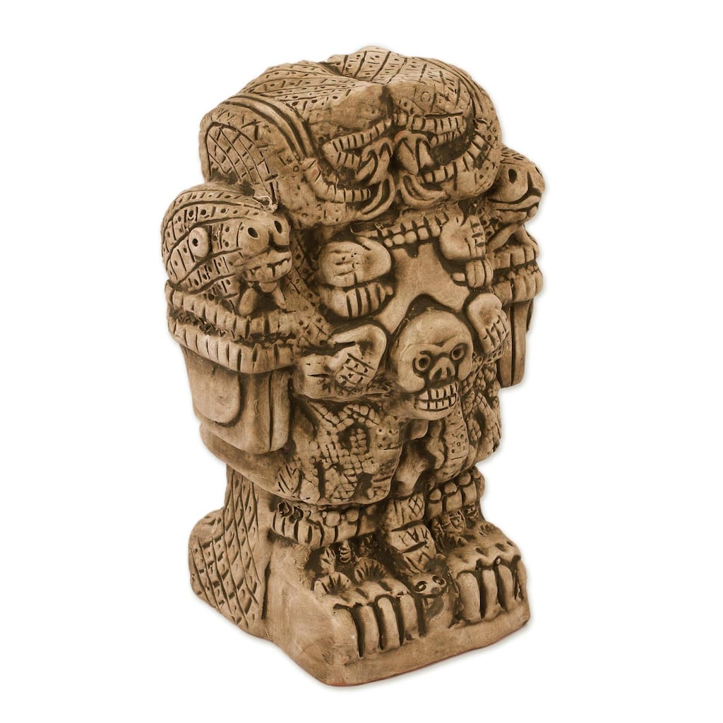 Handmade Serpent Skirt Goddess (large) Ceramic figurine (Mexico) - 40 x 28 x 21