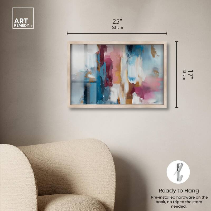 Rosy and Ocean Hues II Shadowbox by Art Remedy
