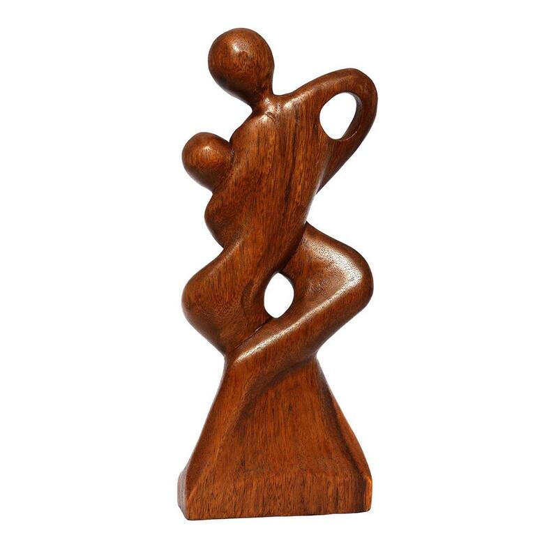 12" Wooden Handmade Abstract Sculpture Statue Handcrafted "Forever Mine" Gift Home Decor Figurine Decoration Hand Carved