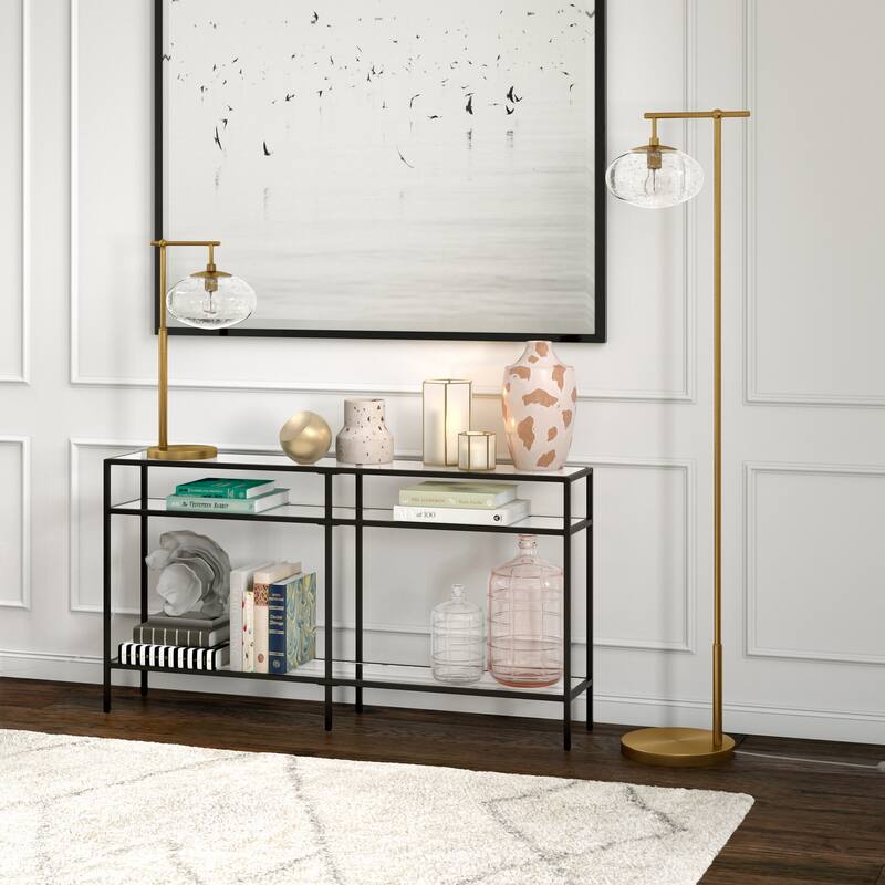 Blume 68" Tall Floor Lamp with Glass Shade