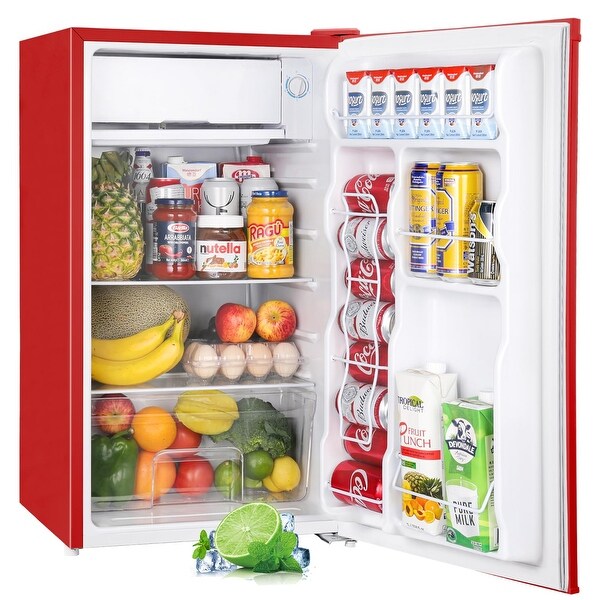 3.2 Cu.Ft Mini Fridge with Freezer Single Door Mini Fridge Adjustable Thermostat Mini Refrigerator for Bedroom Office Dorm Bed Bath Beyond 40763020