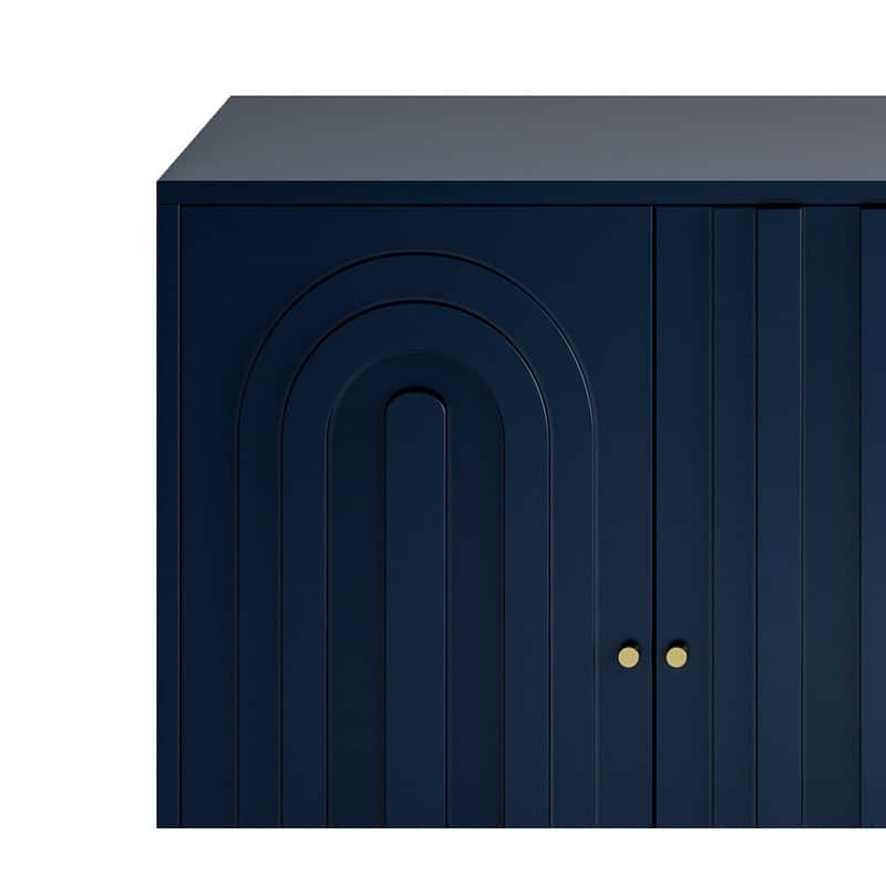 59'' Modern Wooden Cabinet Sideboard Buffet Server with Adjustable Shelves,2 Colors