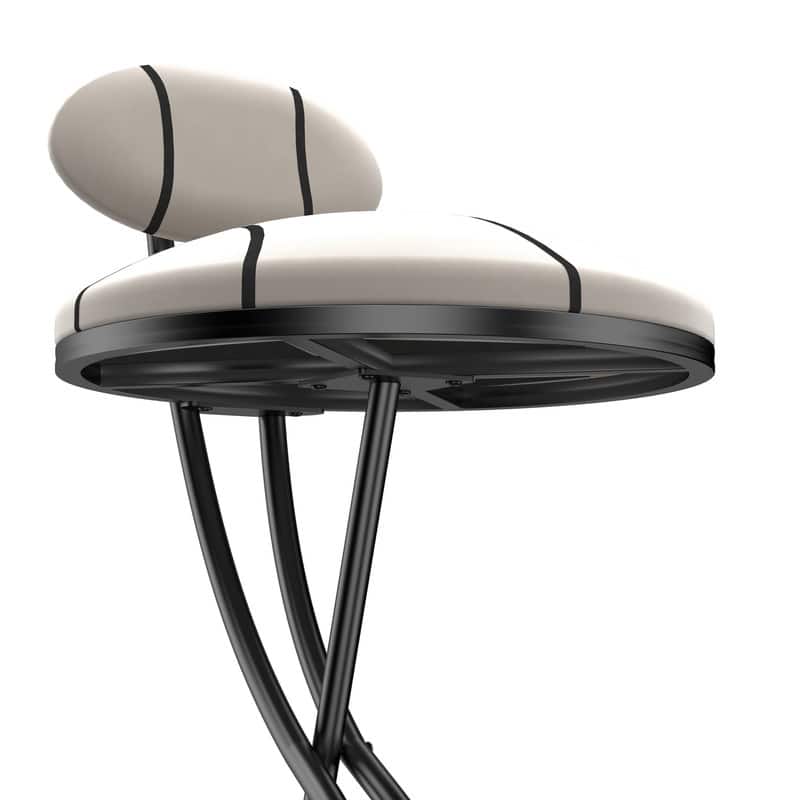 Round Bar Stools S-shaped Stripe Kitchen Stool Set of 2 Modern Velvet Upholstered Counter Chair for Dining Room