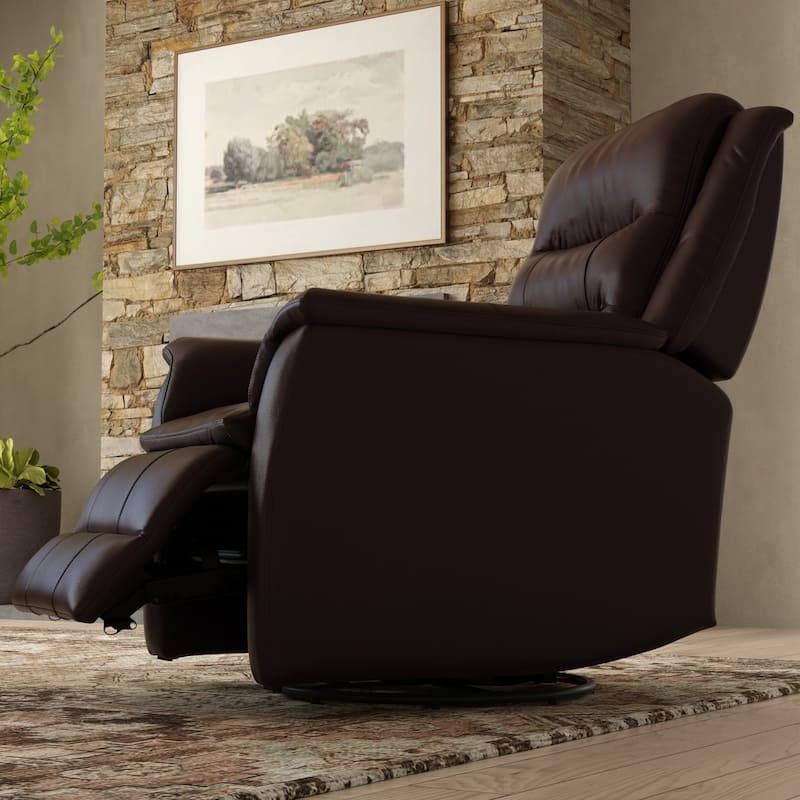 Swivel Glider Recliner With Manual Footrest In Madras