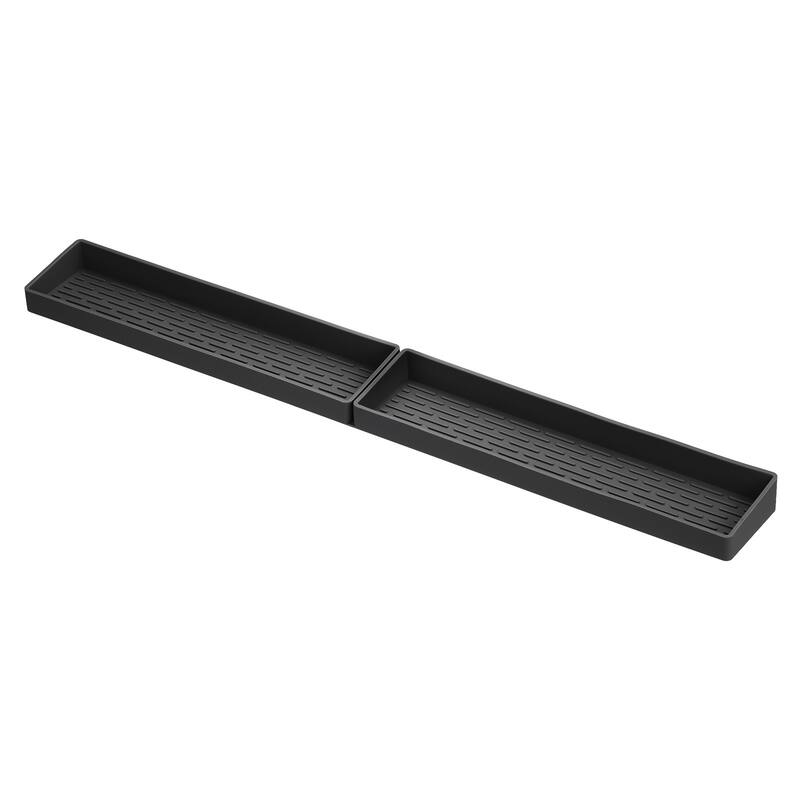 Stove Top Shelf, Spice Rack Organizer Over the Stove 30" Length, Black