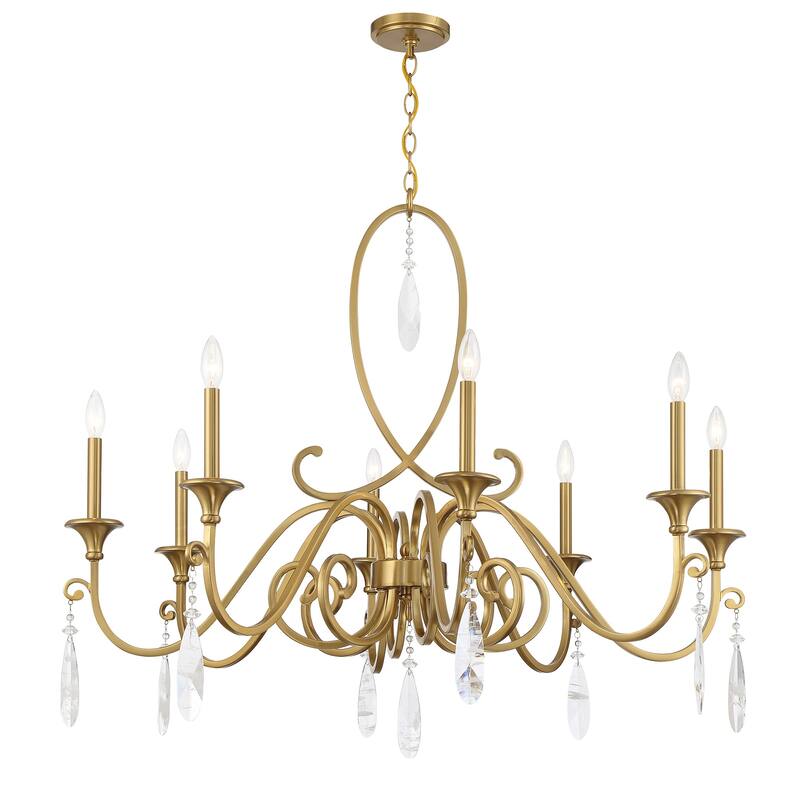 Savoy House 1-2702-8 Fairchild 8 Light 42" Wide Crystal Candle Style