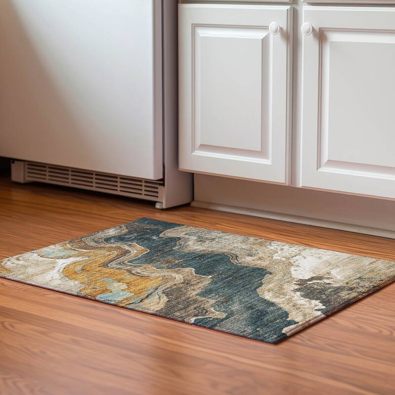 Premium Washable Super Soft Mayfield Rug - Wheat - 1'8" x 2'6"