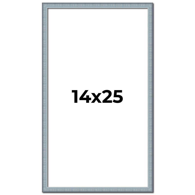 14x25 Frame Rustic Sky Blue Solid Wood Picture Frame | 0.75 Inch