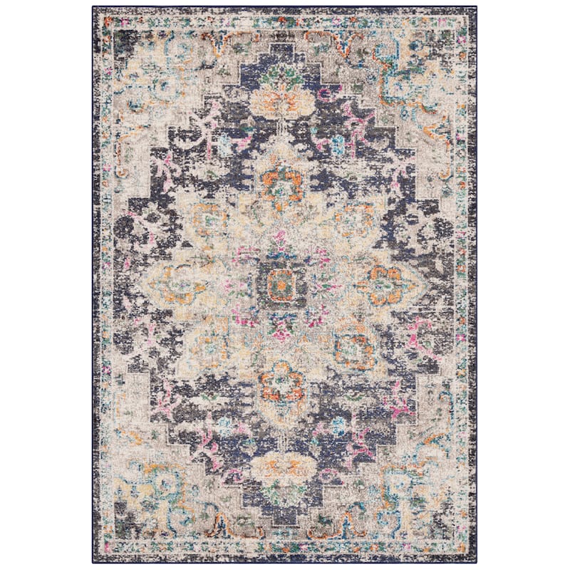 SAFAVIEH Madison Katelijne Boho Medallion Distressed Area Rug - 2'2" x 4' - Black/Gold