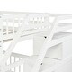 preview thumbnail 15 of 33, Elegant Twin over Full Loft Bed with Staircase, Ladder with 3 Storage Grids, Sturdy Construction & Safety Guaranteed, White