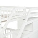 preview thumbnail 13 of 14, Twin Over Full Loft Bed with Staircase, Storage Compartments, Reversible Ladder, High Guardrails, Space-Saving Design, White