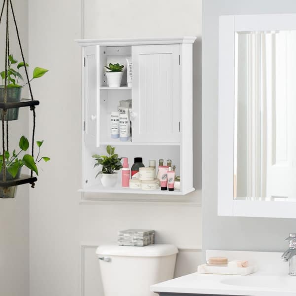 Costway Wall Mount Bathroom Cabinet Storage Organizer Medicine On 19856634 Costway Wall Mount Bathroom