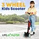 preview thumbnail 5 of 4, Kids Scooter Foldable Seat LED Wheel Lights Illuminate When Rolling Children and Toddler 3 Wheel Kick Scooter - Black