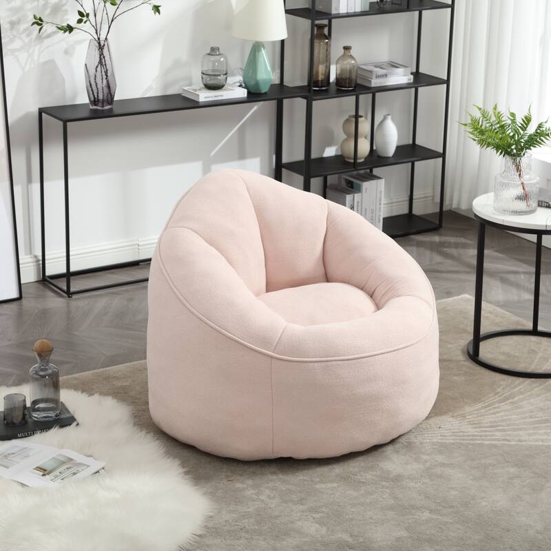 Bedding High Pressure Foam Bean Bag Chair Adult Material with Padded Foam Padding Compressed Bean Bag with Footrest