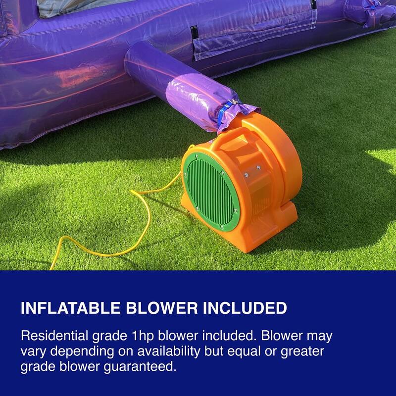 HeroKiddo Summer Breeze Commercial Grade Inflatable Water Slide with Splash Pool & Air Blower, Lightweight, Kids Outdoor Fun