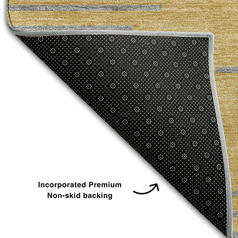 Premium Washable Super Soft Global Stripes Mayfield Rug